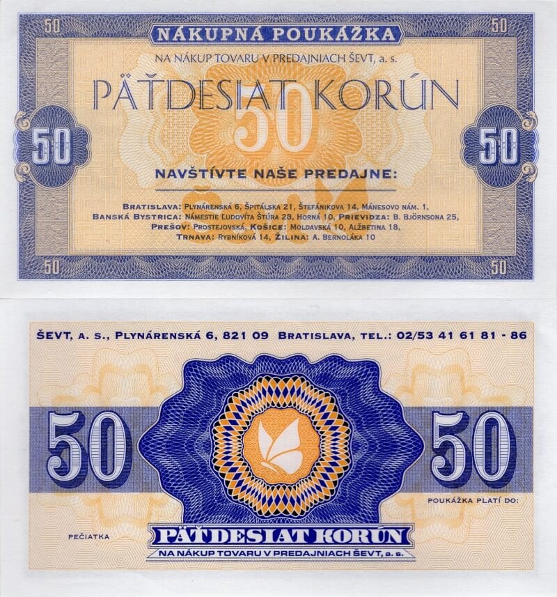 50 korún Ševt 2002 / světlá verze