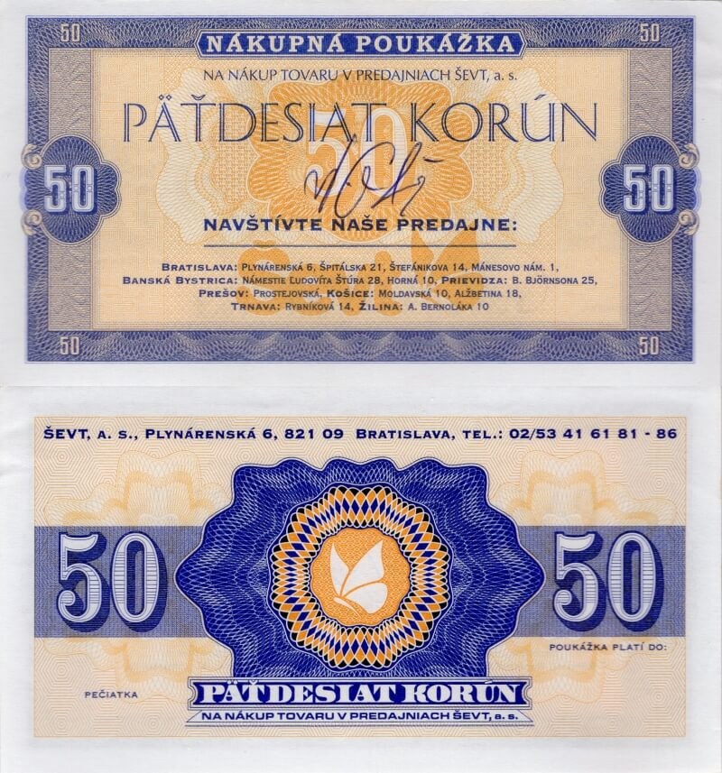 50 korún Ševt 2002 / světlá verze