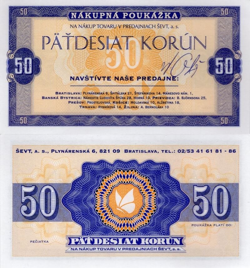 50 korún Ševt 2002 / tmavá verze