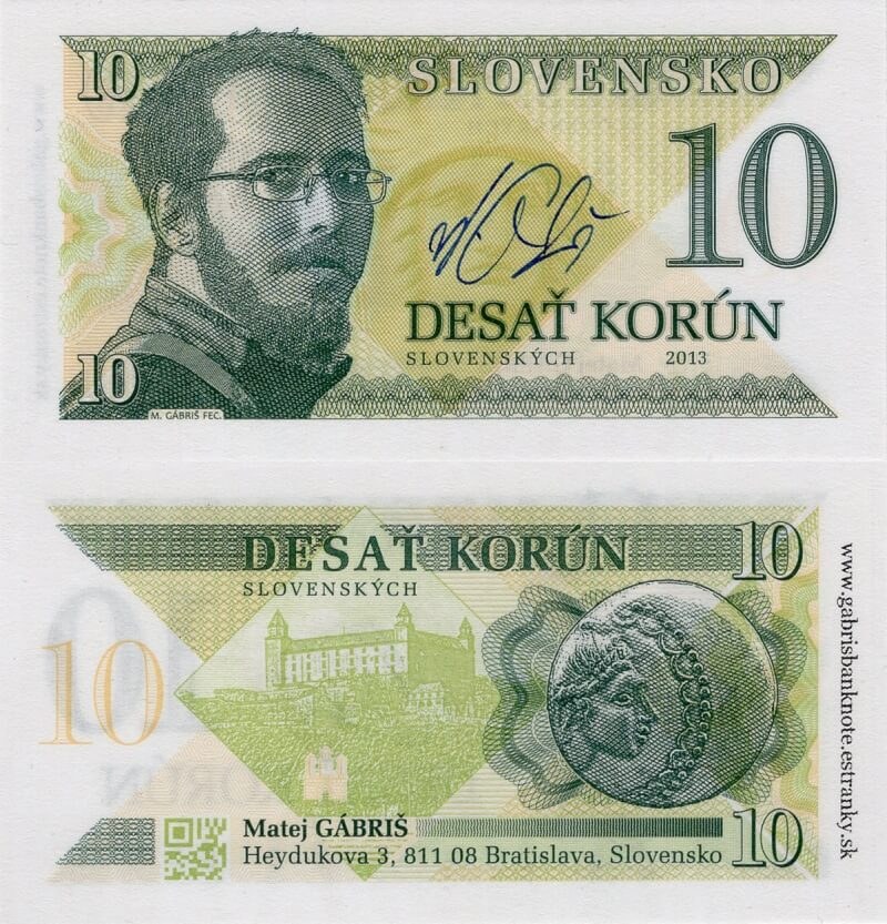 10 korún M.Gábriš 2013