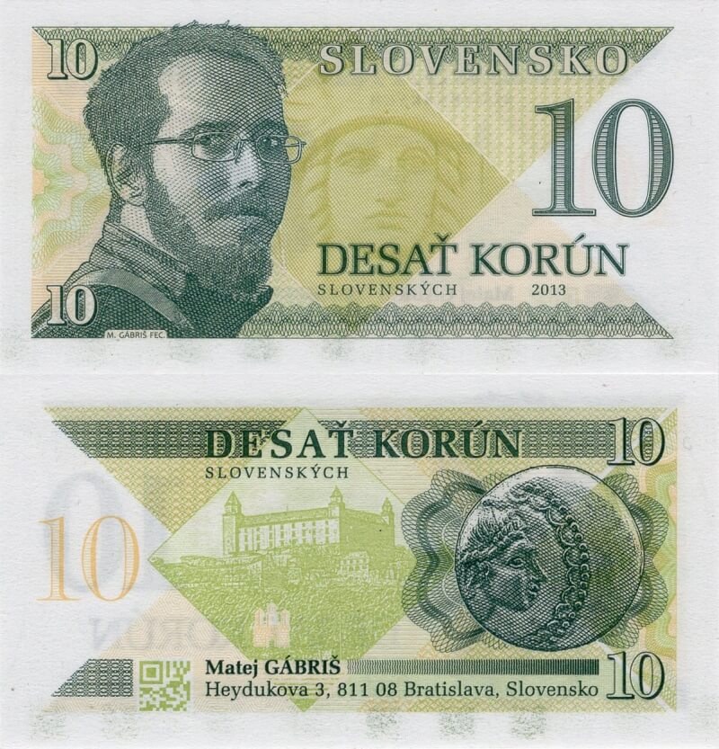10 korún M.Gábriš 2013