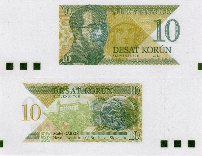 10 korún M.Gábriš 2013