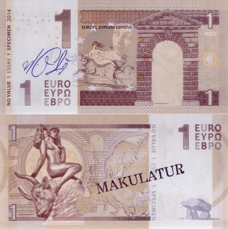 1 euro European Union / verze B