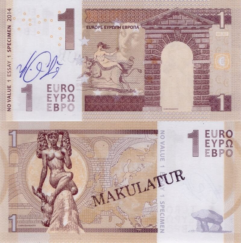 1 euro European Union / verze C