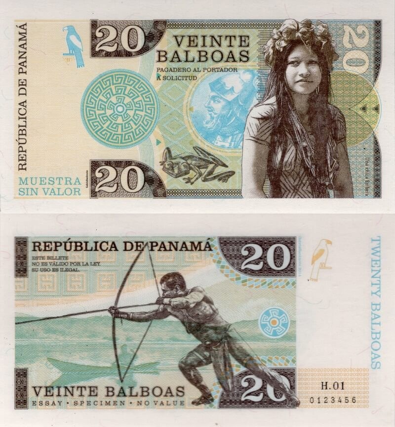 20 balboas Panama / verze B