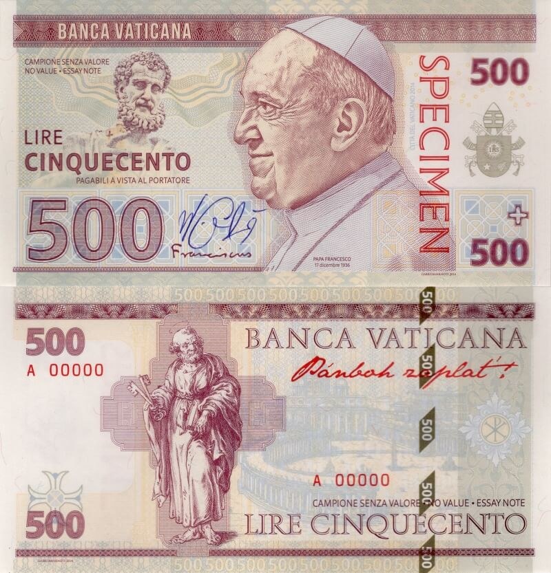 500 lire Vatican