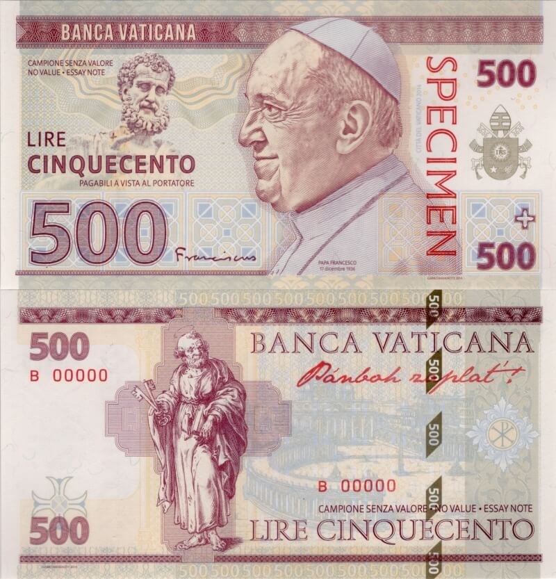 500 lire Vatican