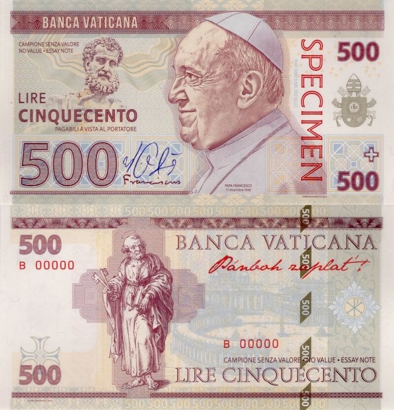 500 lire Vatican