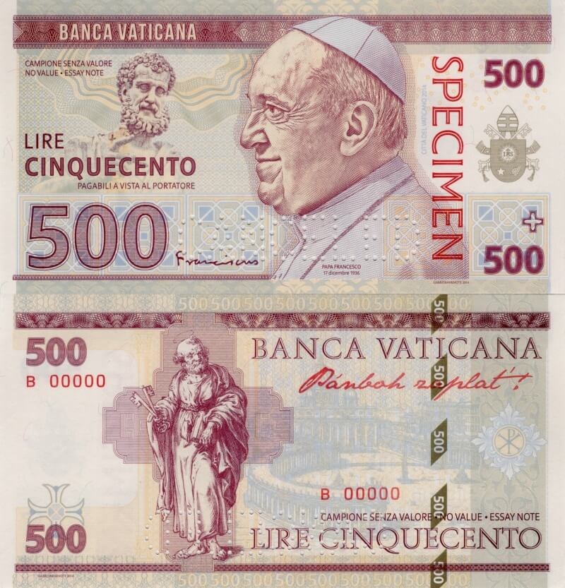 500 lire Vatican