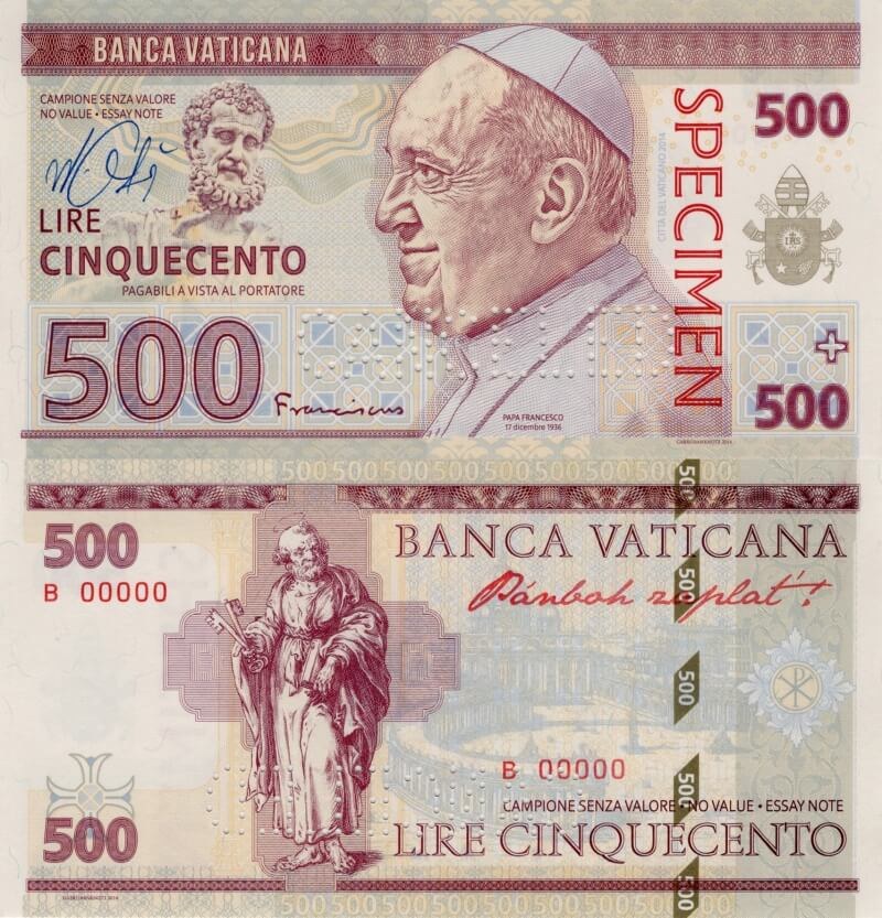 500 lire Vatican
