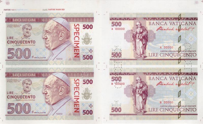 Aršík 500 Lire Vatican