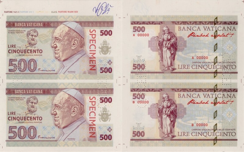 Aršík 500 Lire Vatican
