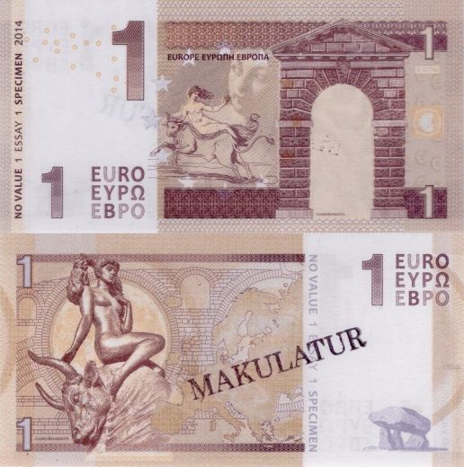 1 euro European Union / verze B