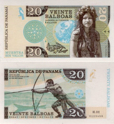 20 balboas Panama / verze B