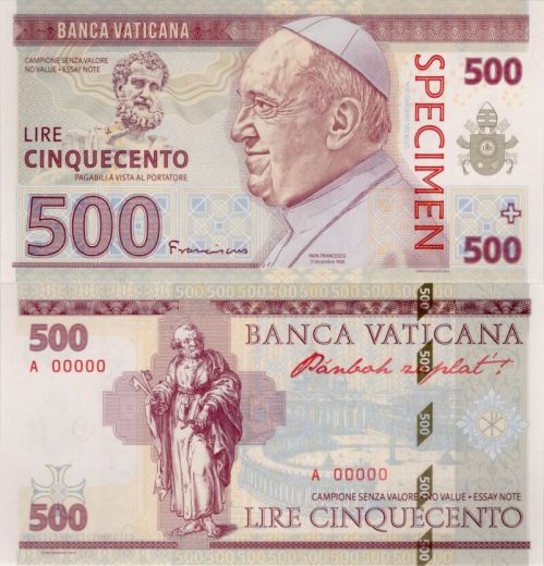500 lire Vatican