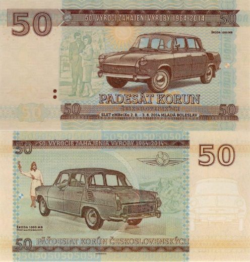 Falzum 50 korun Československých