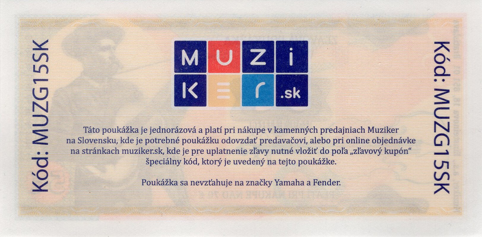 5 € Muziker 2015 - zadní strana