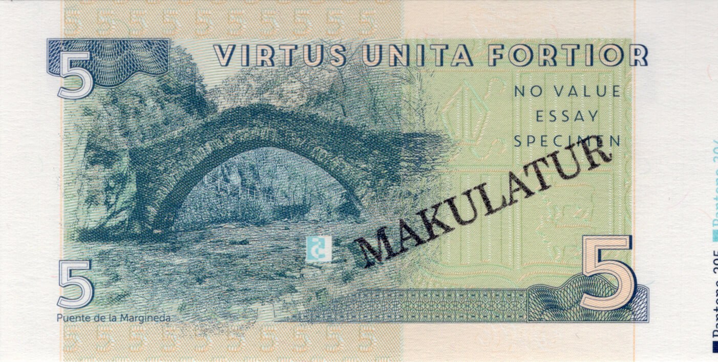 5 pessetas Andorra - zadní strana