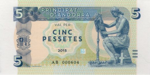 5 pessetas Andorra
