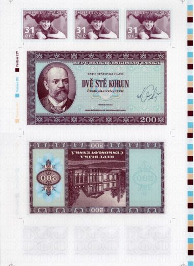 Aršík 200 korun A. Dvořák / ex libris