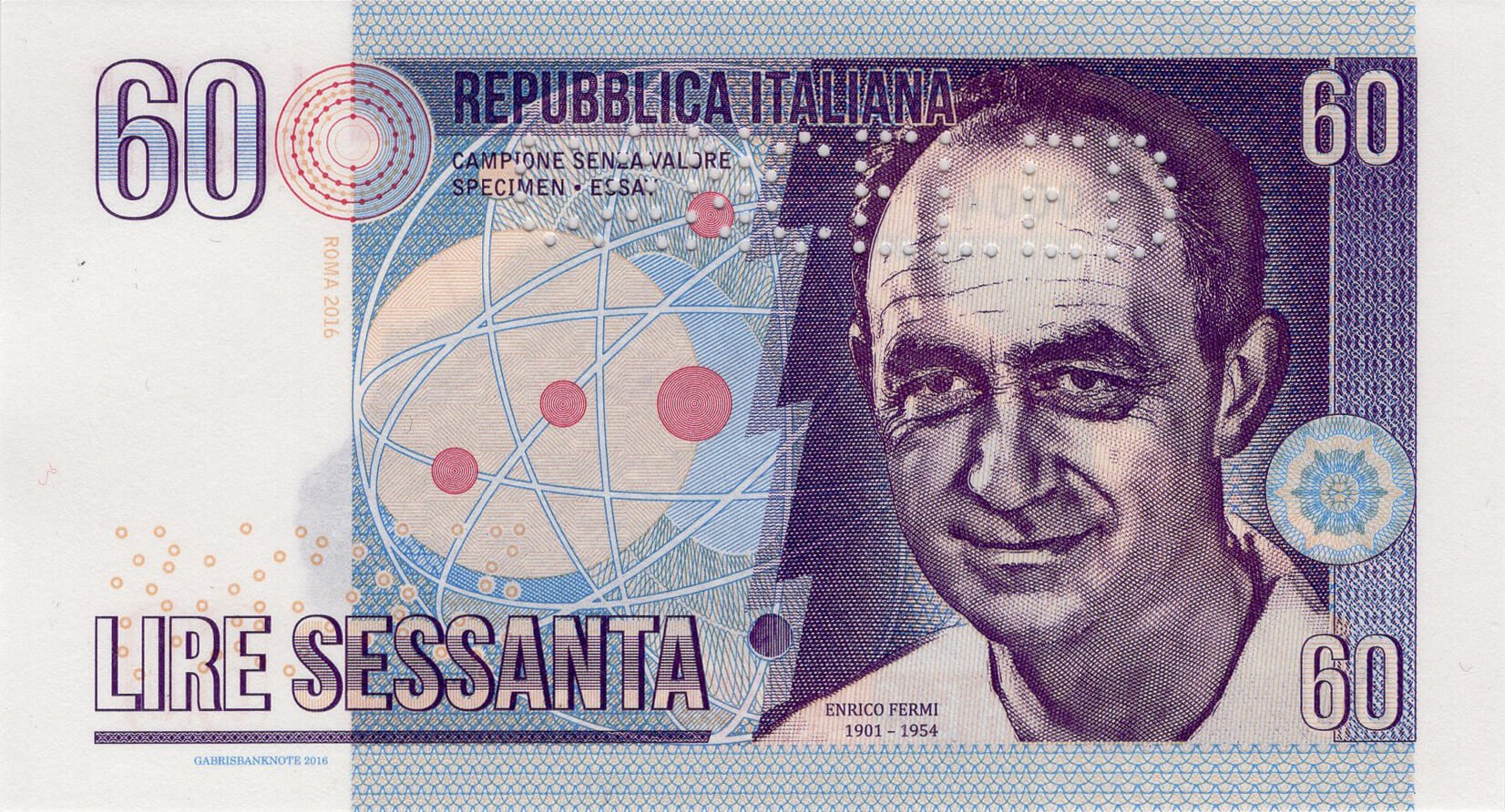 60 lire Italy - přední strana