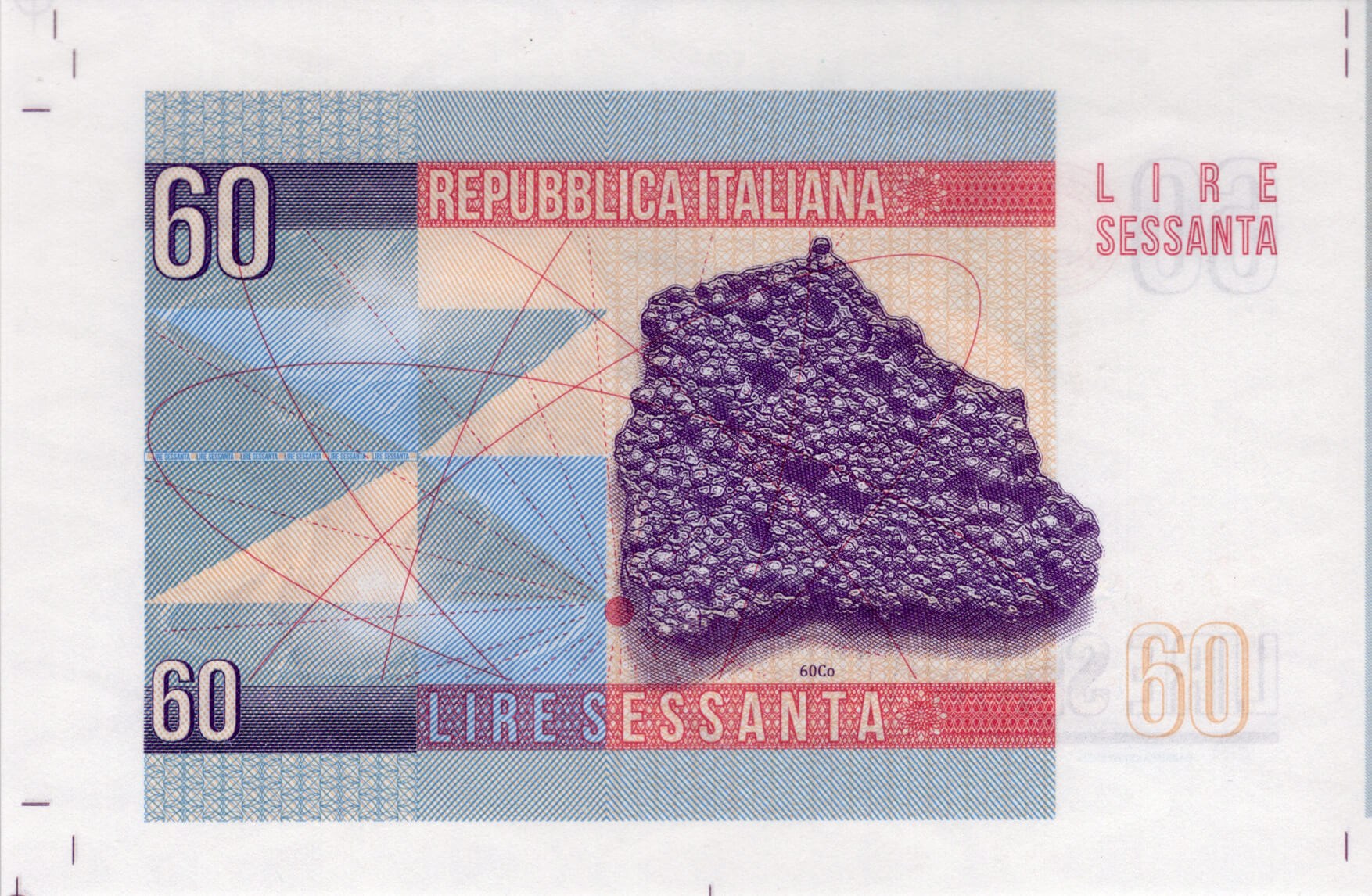 60 lire Italy - zadní strana