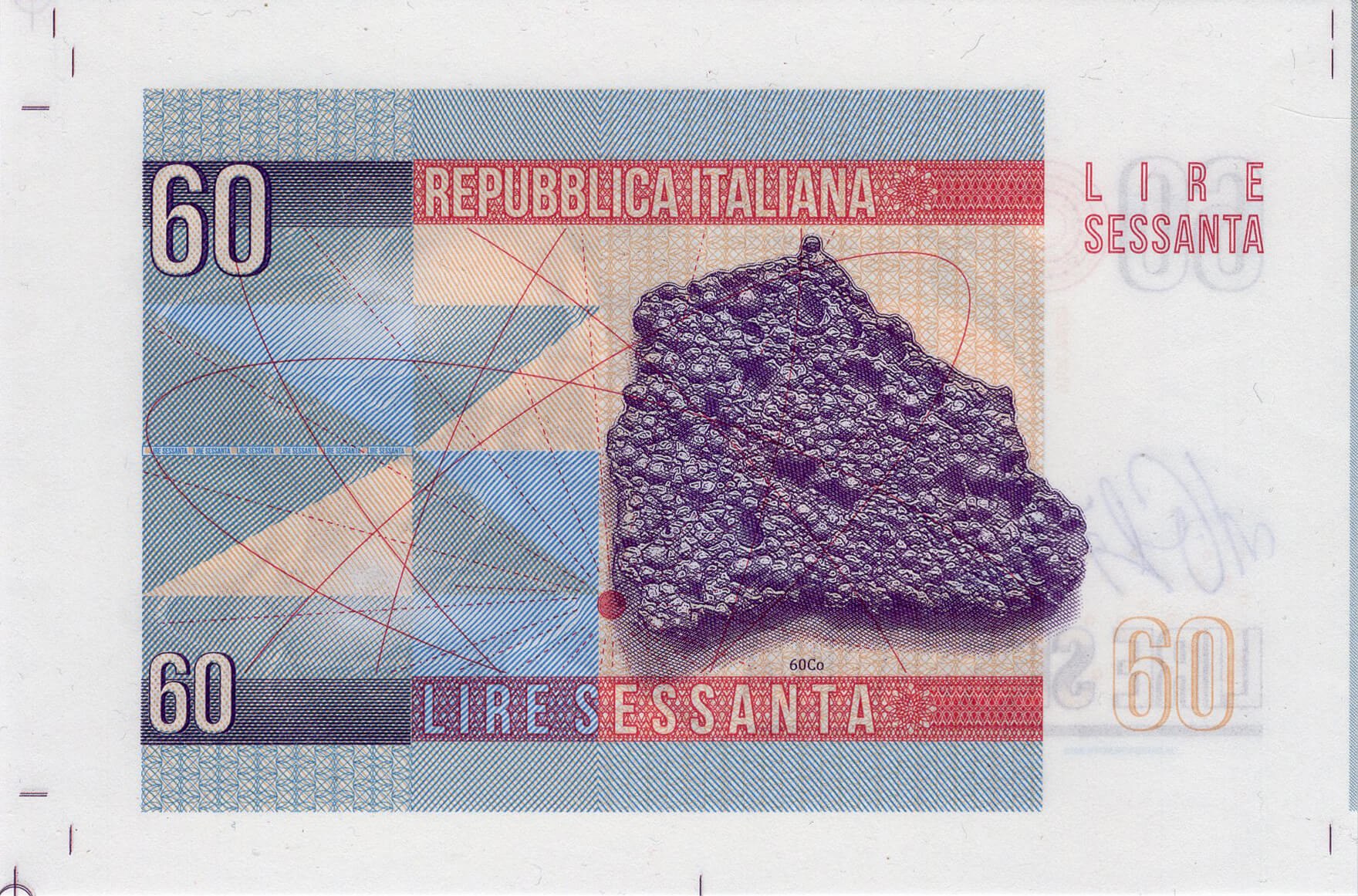 60 lire Italy - zadní strana