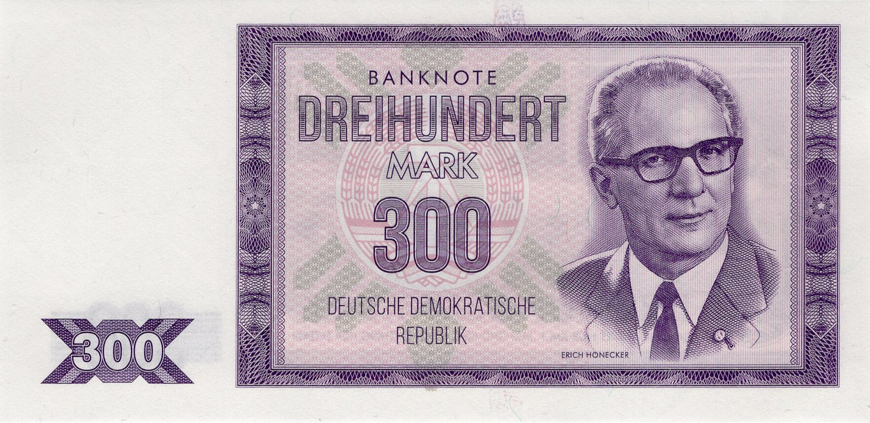 300 mark German Democratic Republic - přední strana