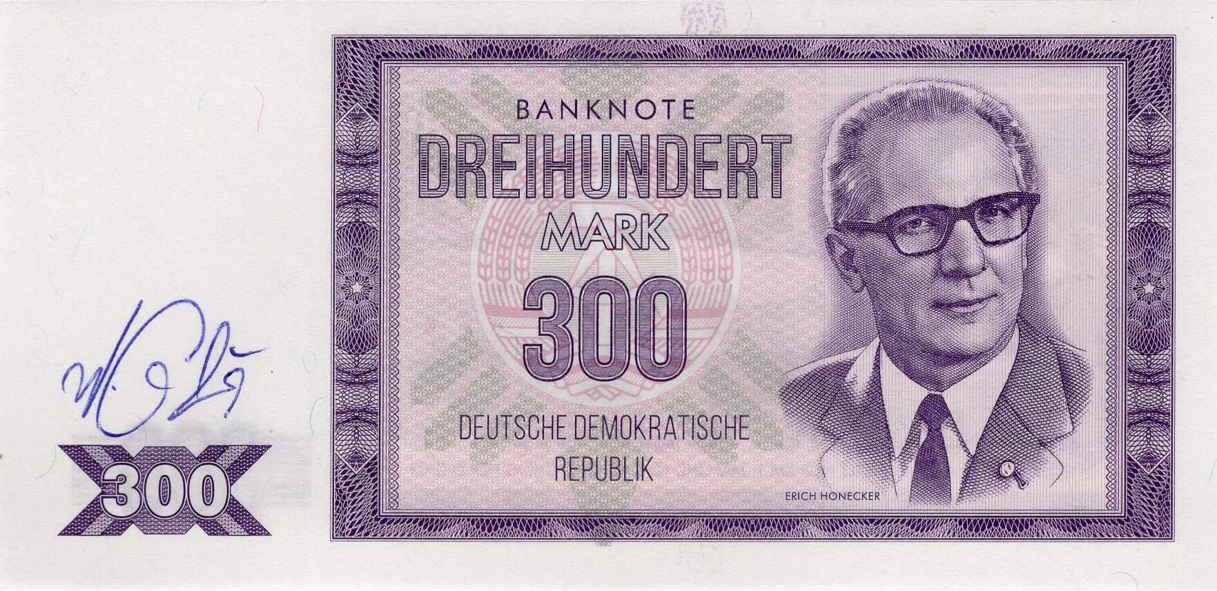 300 mark German Democratic Republic - přední strana