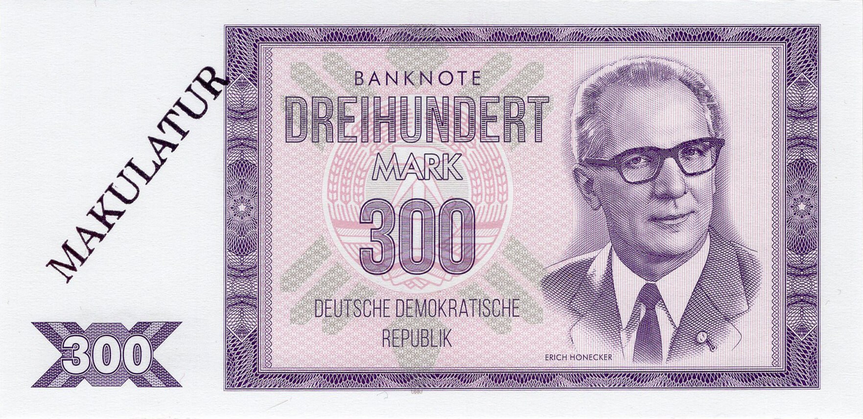 300 mark German Democratic Republic - přední strana