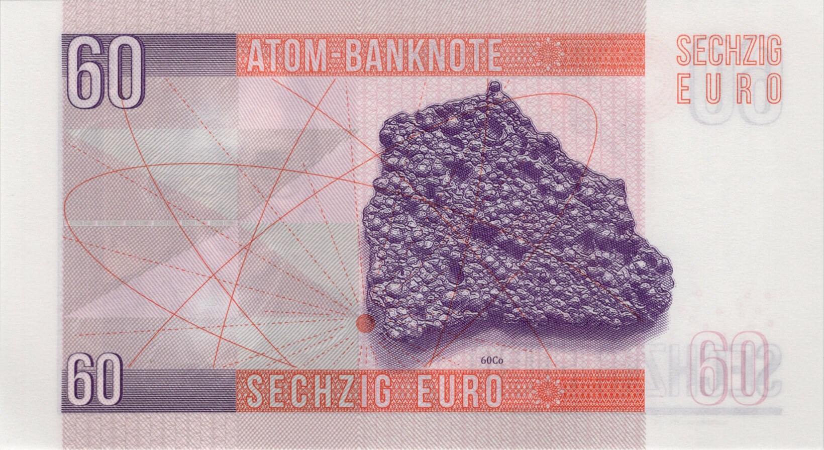 60 € Atom-Banknote Pribiliněc - zadní strana