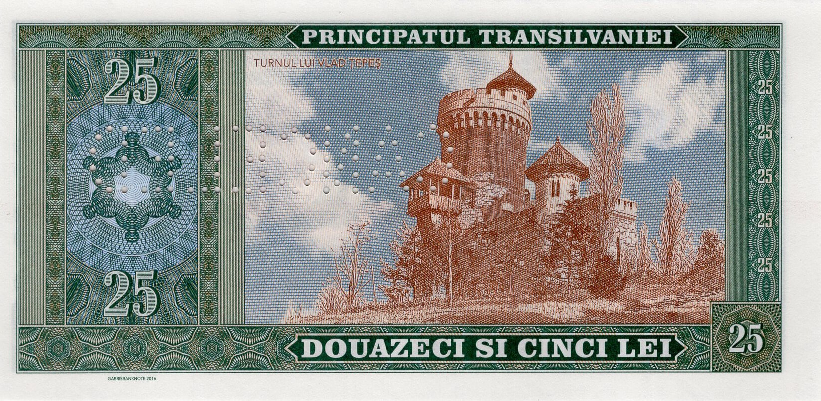 25 lei Transylvania - zadní strana