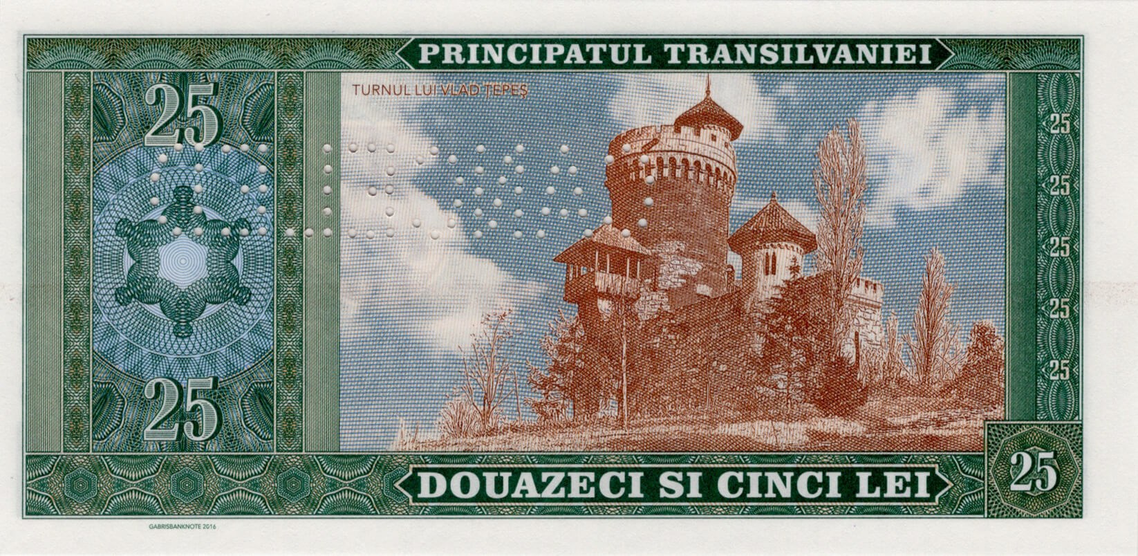 25 lei Transylvania - zadní strana