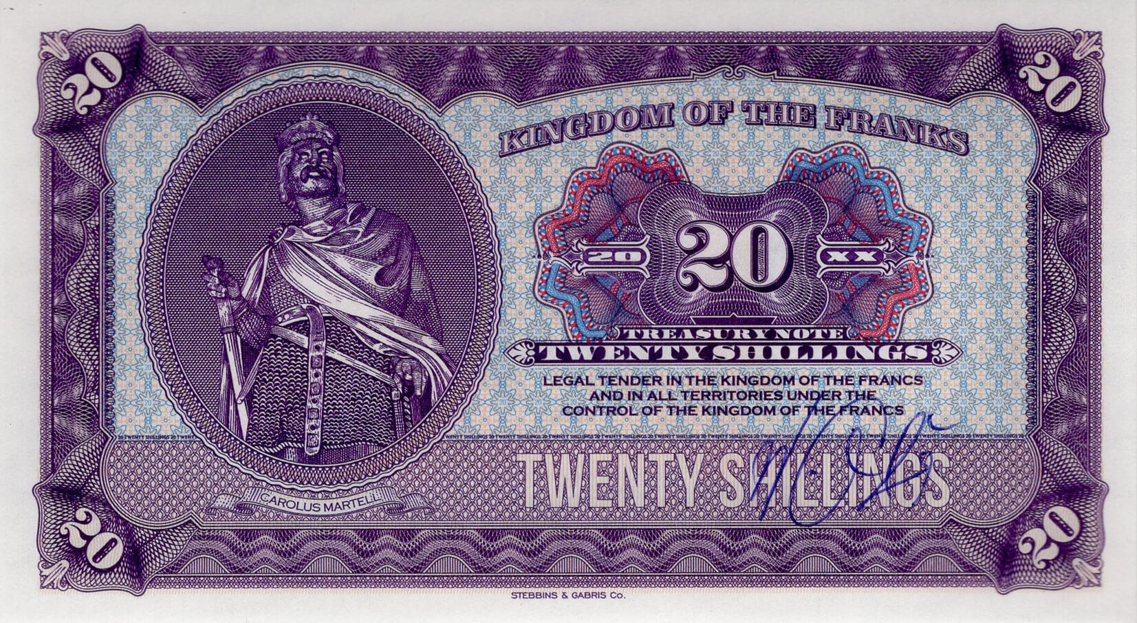 20 Shillings - přední strana