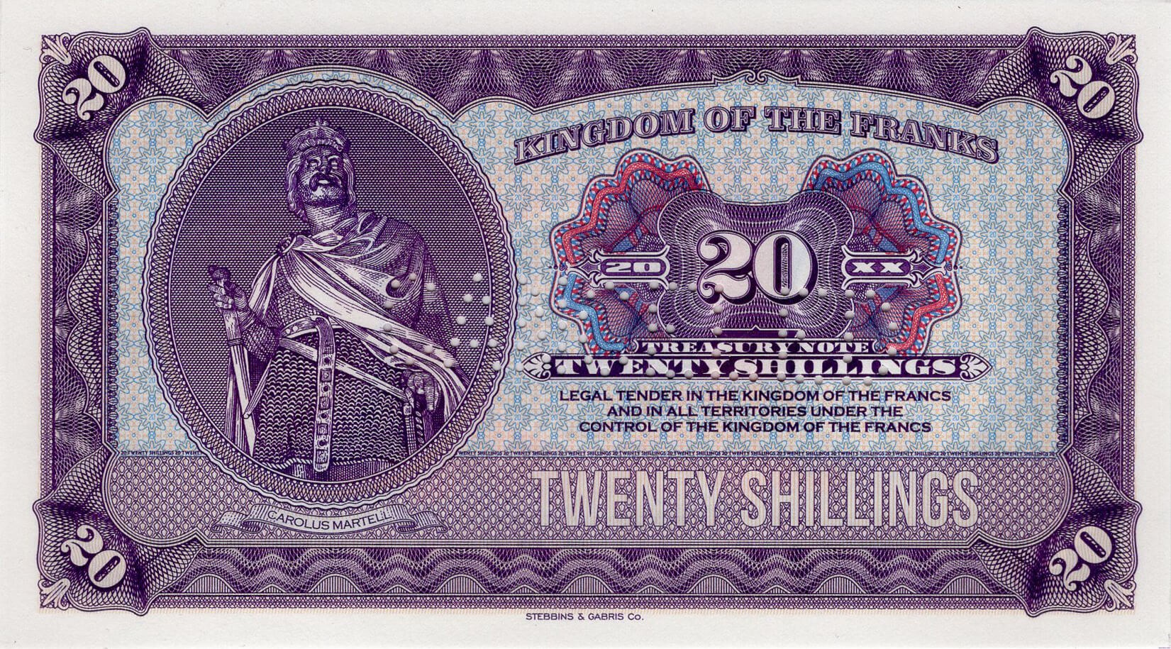 20 Shillings - přední strana