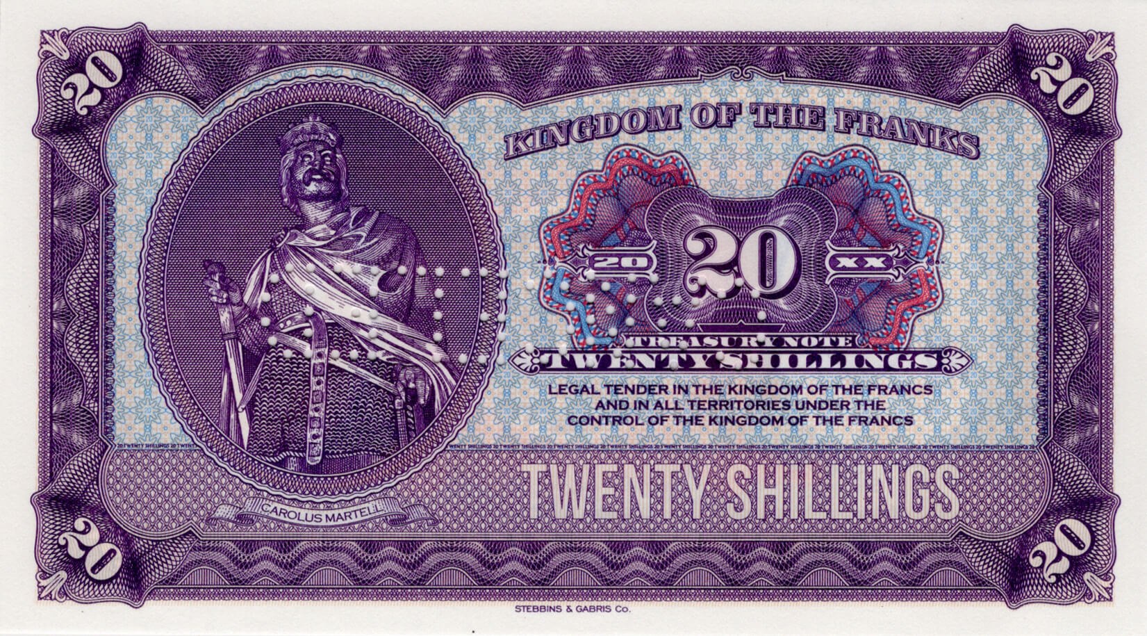 20 Shillings - přední strana