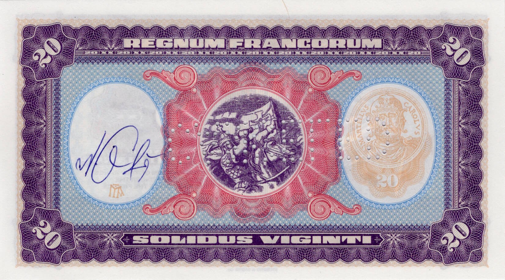 20 Shillings - zadní strana