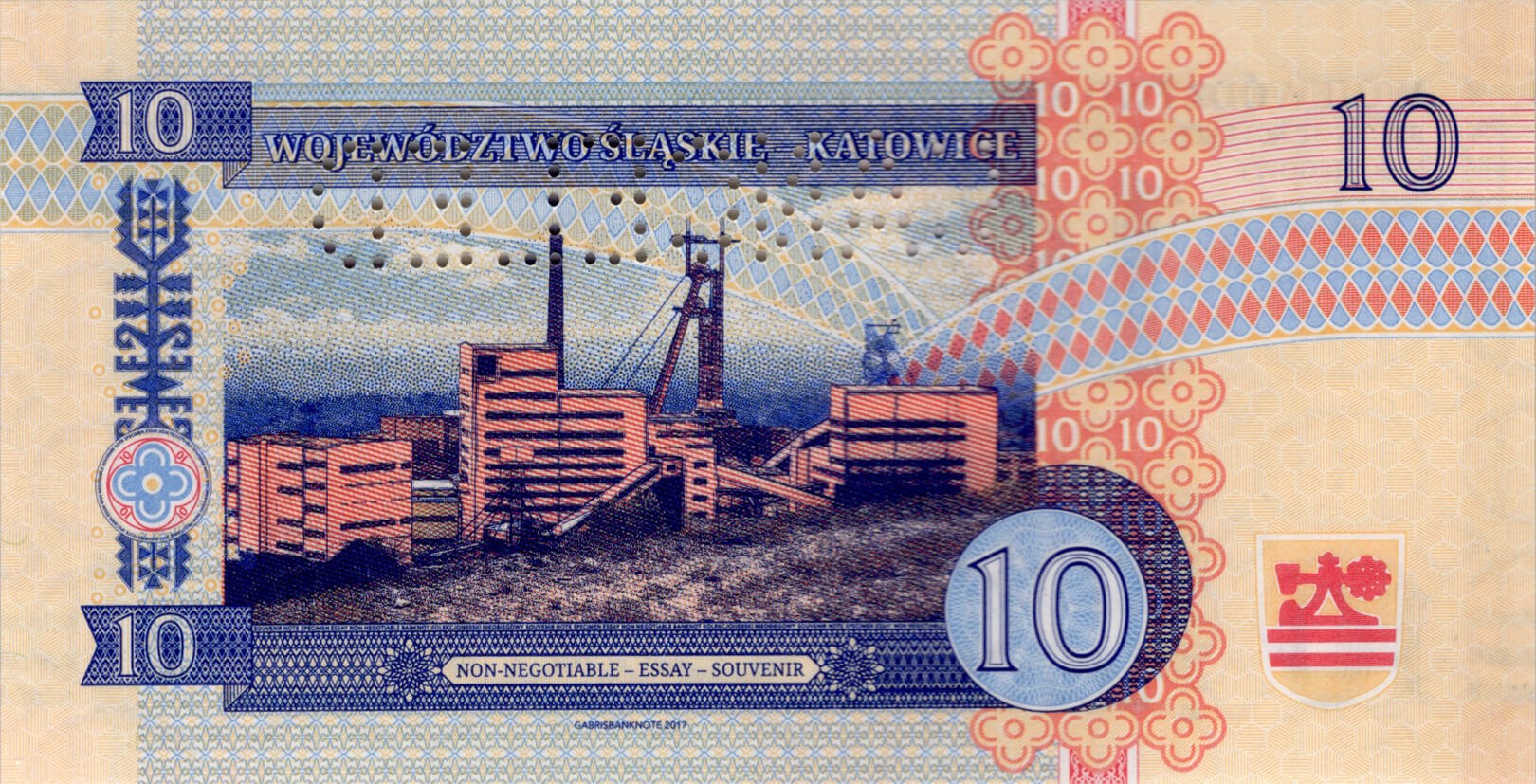 10 złotych Katowice / Poland - zadní strana