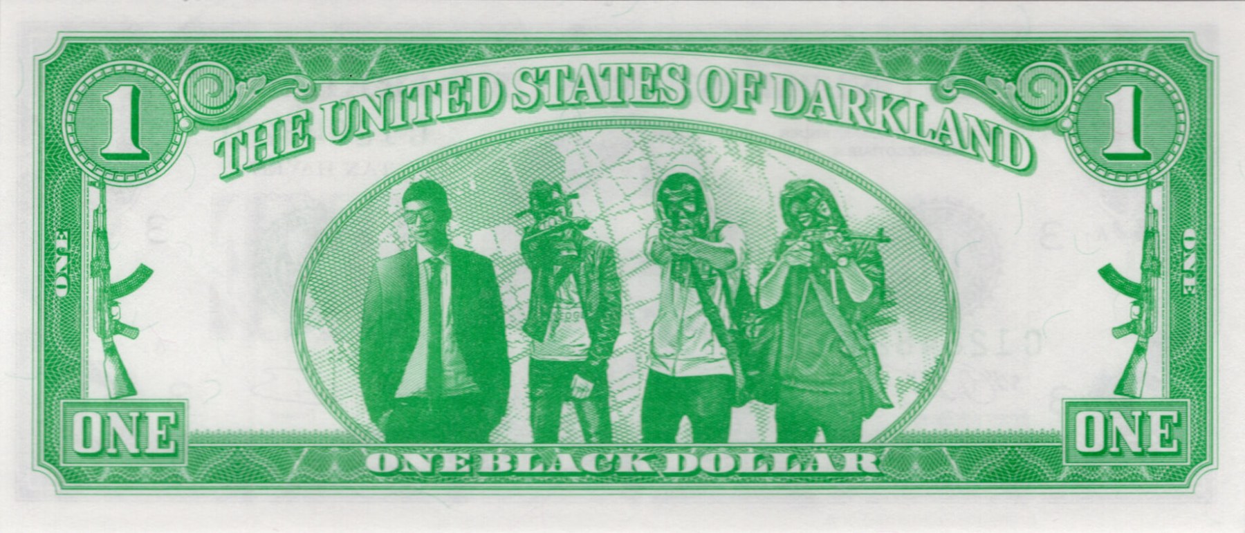 1 black dollars 2017 - zadní strana