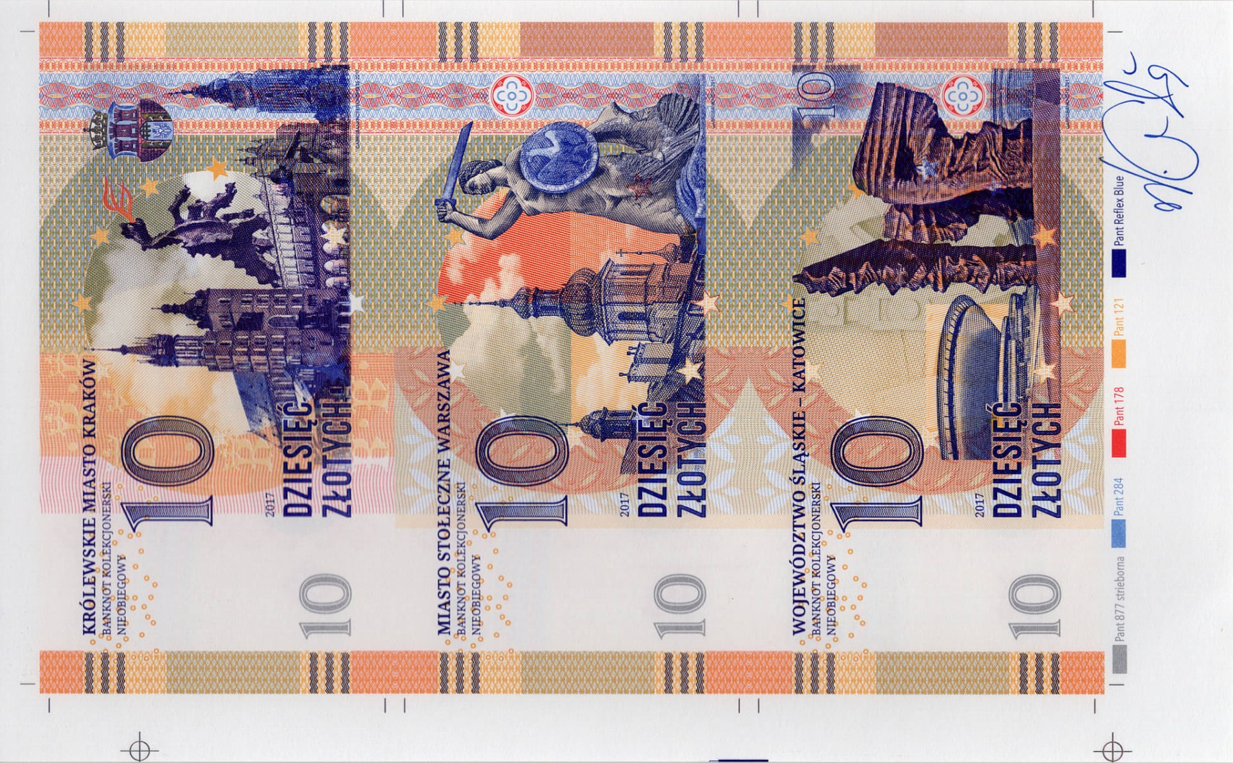 Arch 10 złotych 2017 - přední strana