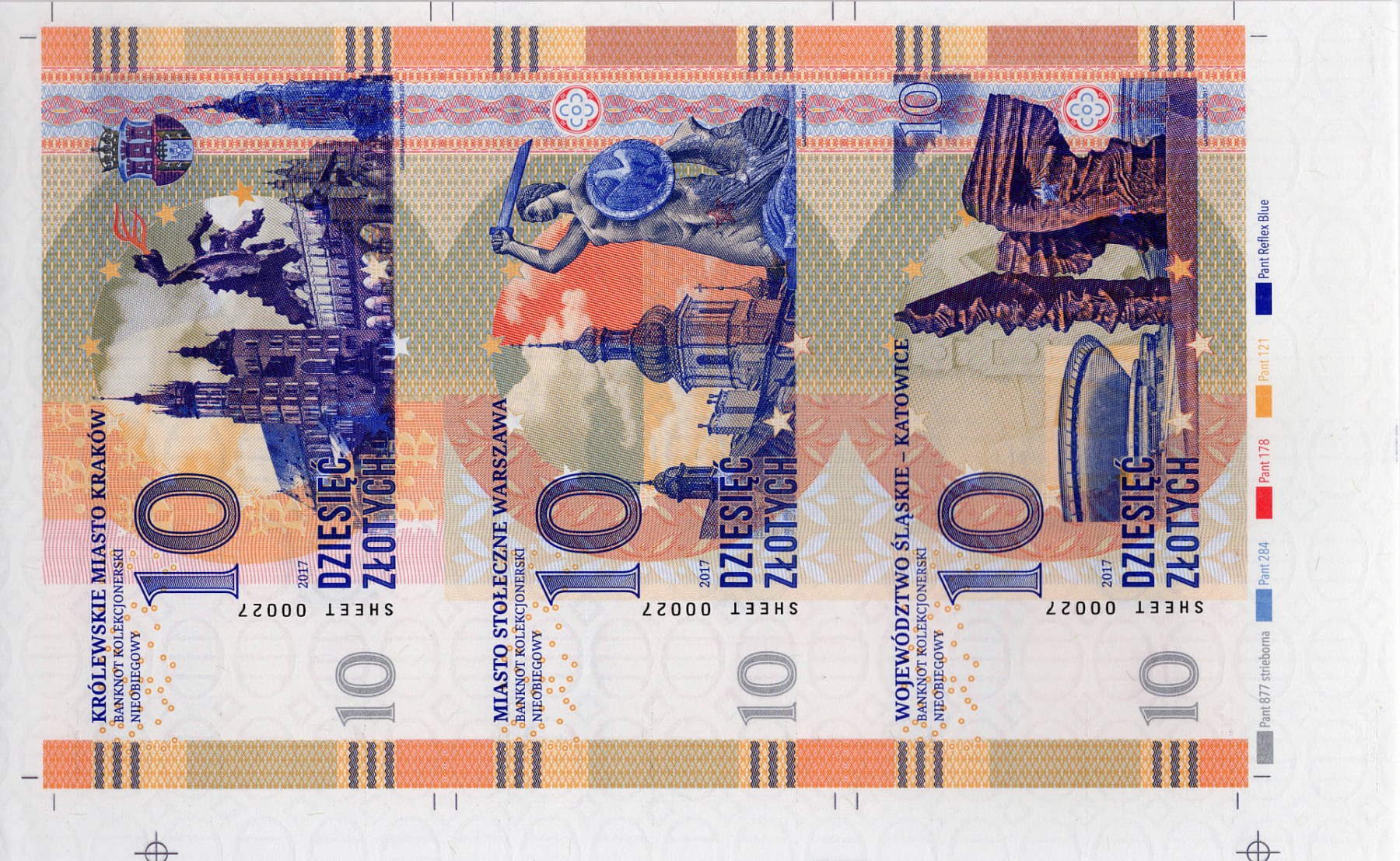 Arch 10 złotych 2017 - přední strana