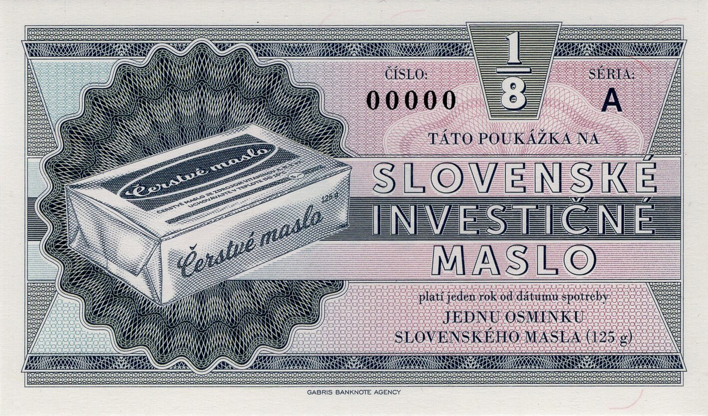 1/8 masla SK - přední strana