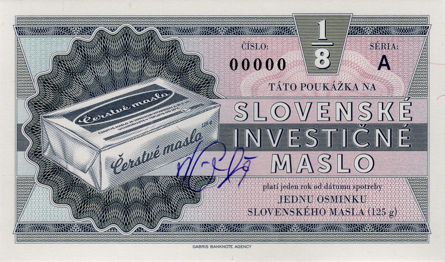 1/8 masla SK - přední strana