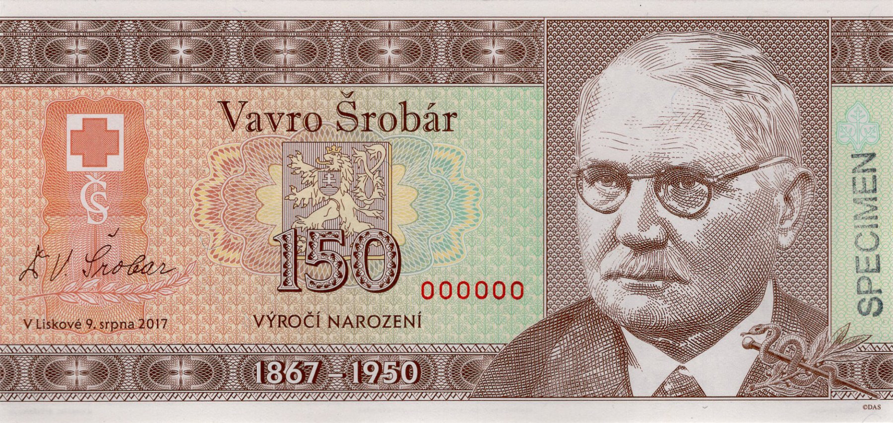 150 Vavro Šrobár - přední strana