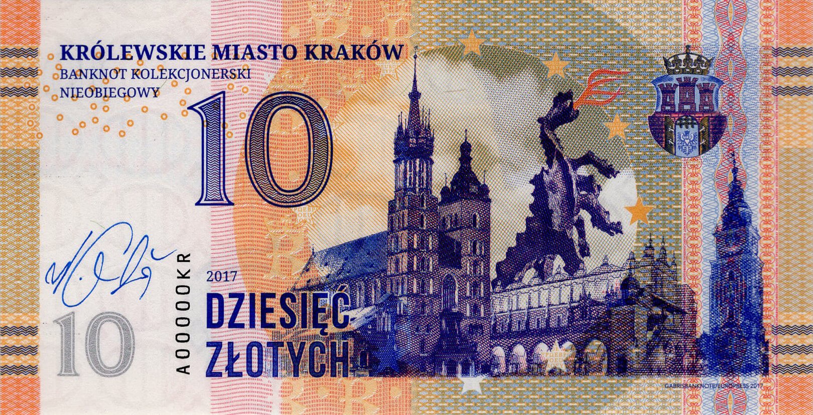 10 złotych Krakow / Poland - přední strana