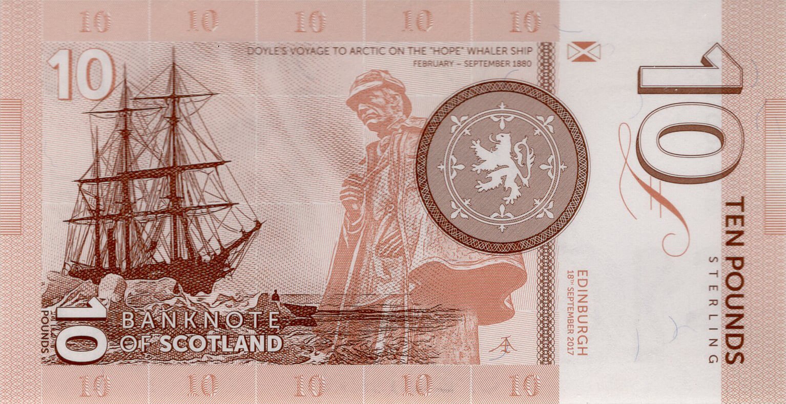 10 pounds Scotland - zadní strana