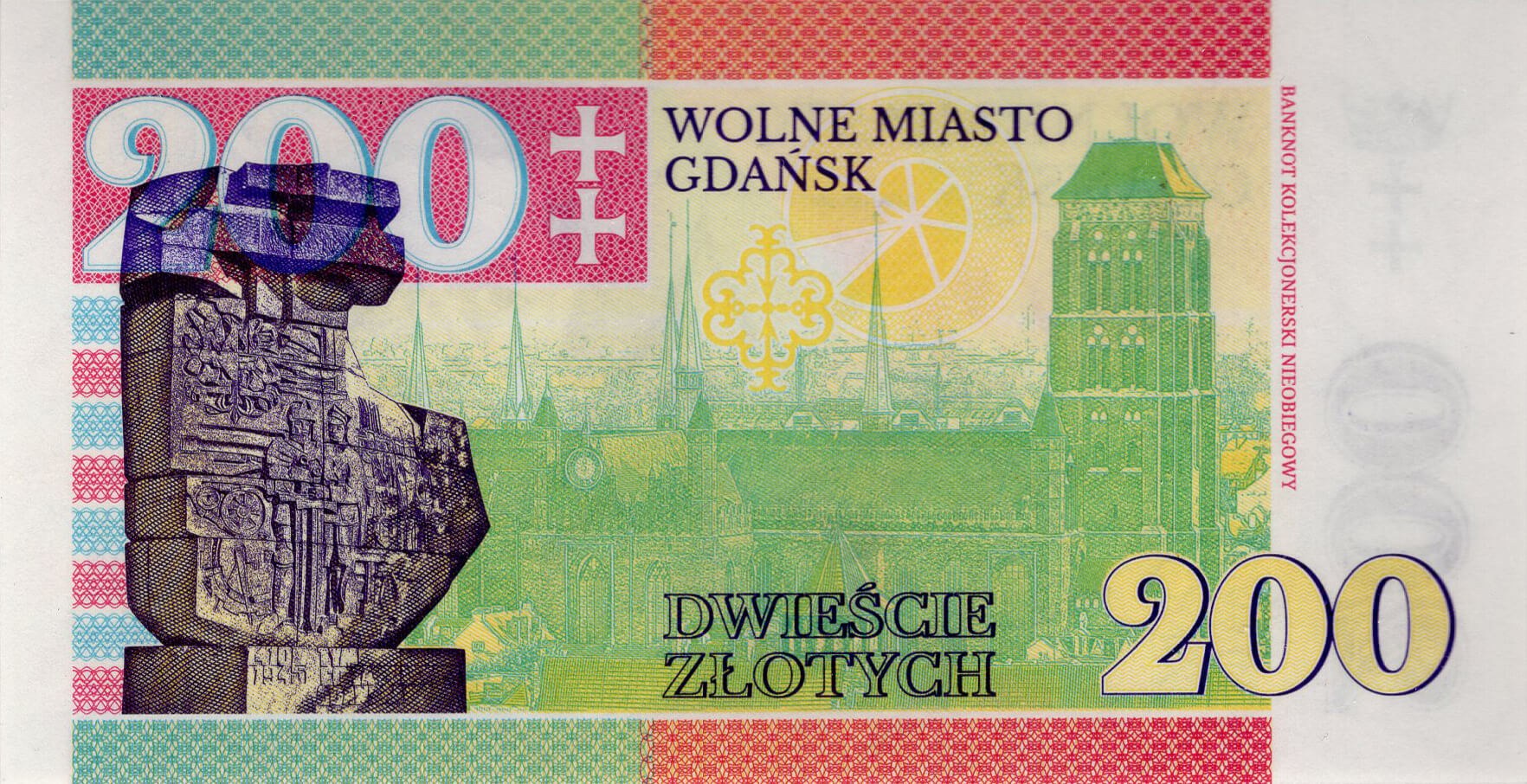 200 złotych Gdańsk / Danzig - zadní strana