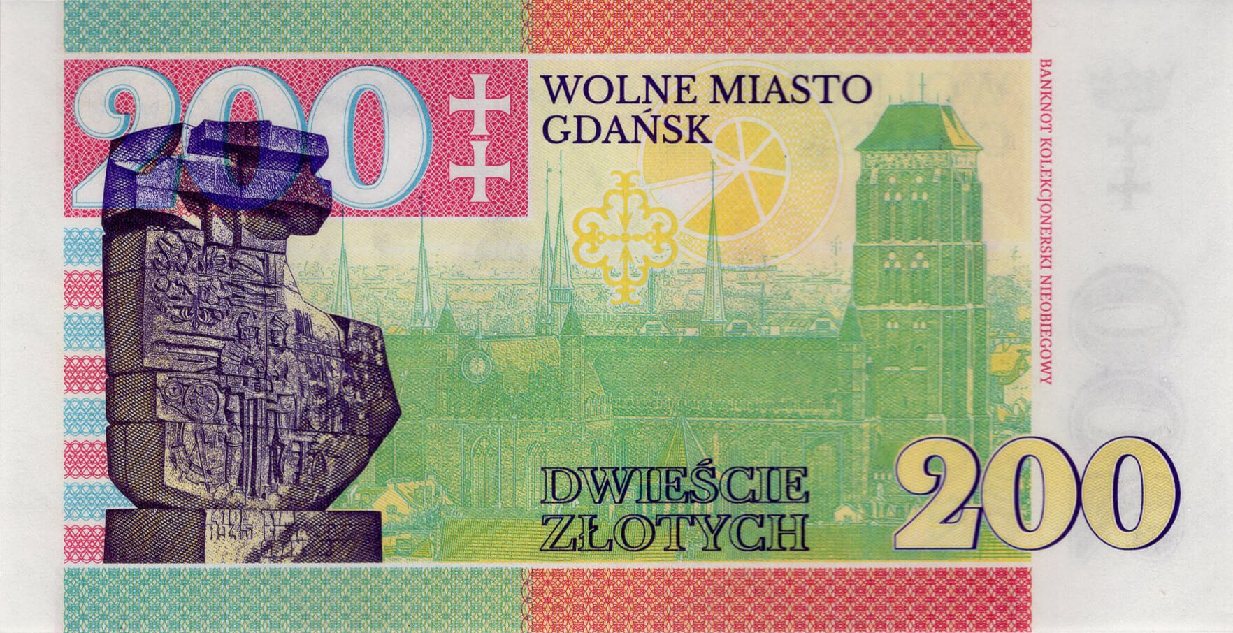 200 złotych Gdańsk / Danzig - zadní strana