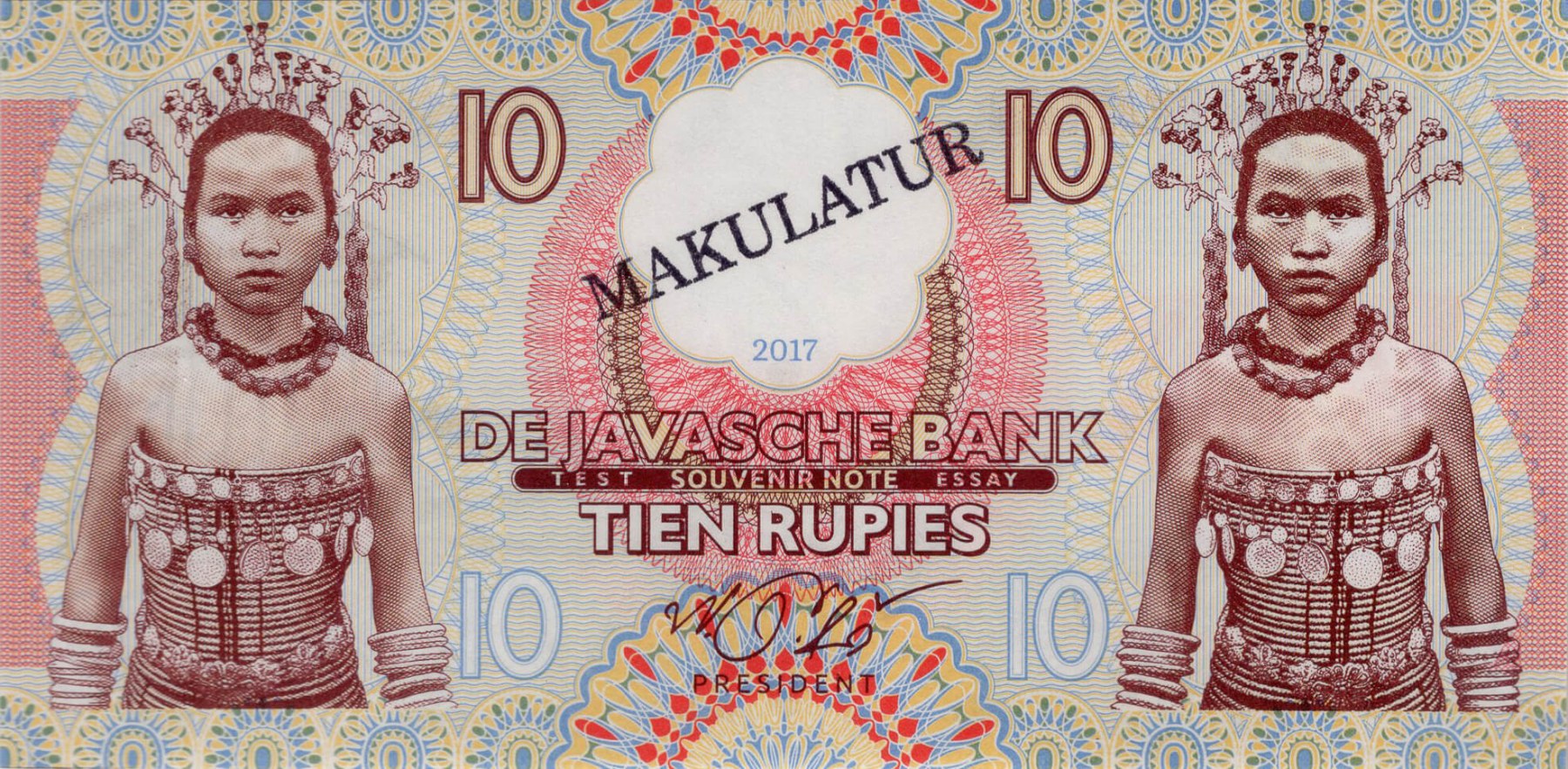 10 rupies Jaava - přední strana