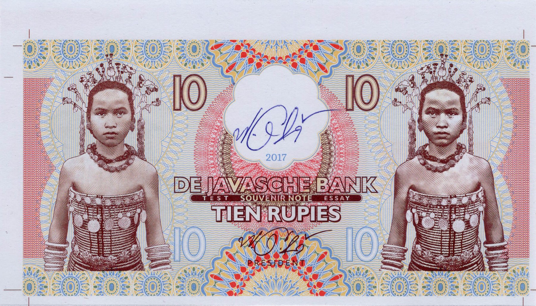 10 rupies Jaava - přední strana